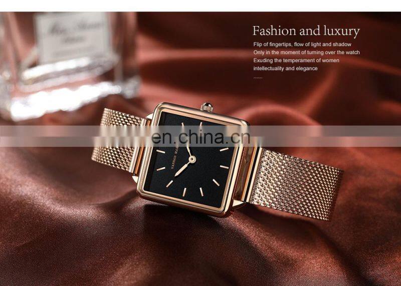 HANNAH MARTIN 108 Business Ladies Japan Quartz Movt Custom Logo Watch Stainless Steel Life Waterproof Wristwatches Luxury Watch