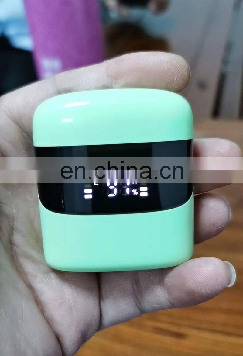 Private model P23 TWS 5.0 touch control handsfree power display tws wireless earphones macaron