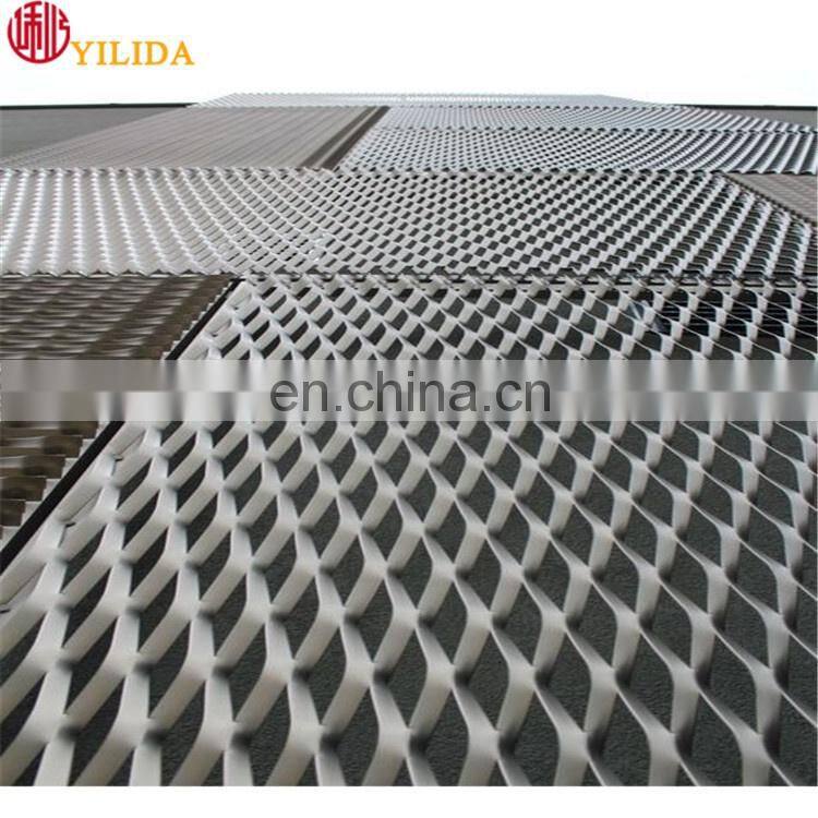 Decorative aluminum expanded metal mesh panels