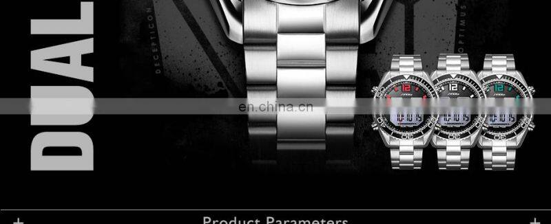 SINOBI Fashion Luxury Men Sports Digital Watch S9731G Online Dual Watch Waterproof Quartz Watches Jam Tangan Pria