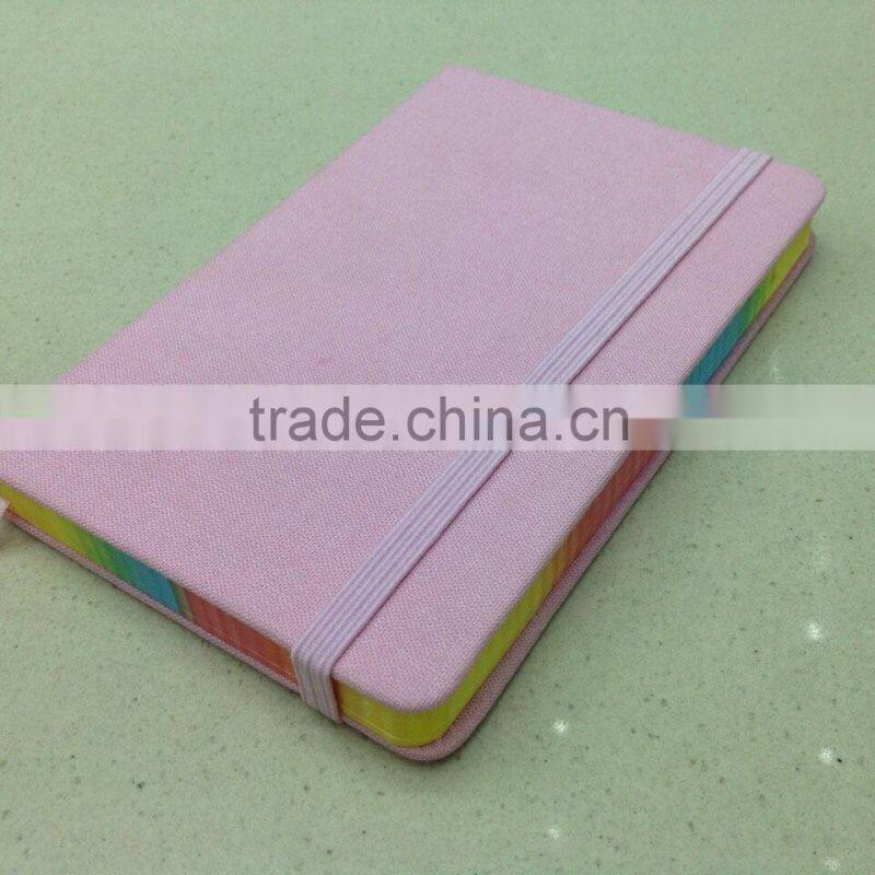 Cloth material cover notebook with logo embossing