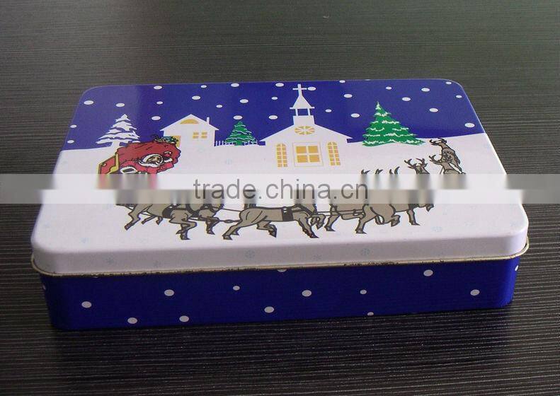 christmas seasonal gift packaging tin box
