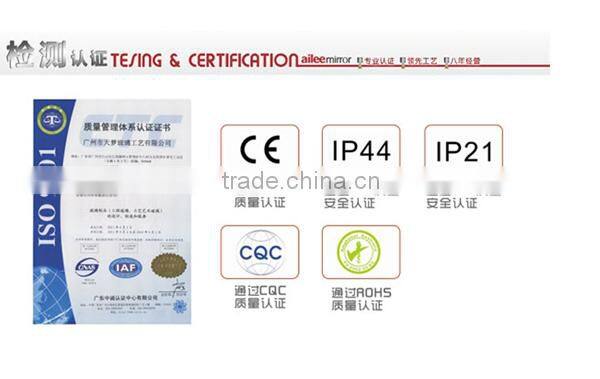 Led side mirror light fabric pocket mirror AL-DJ218