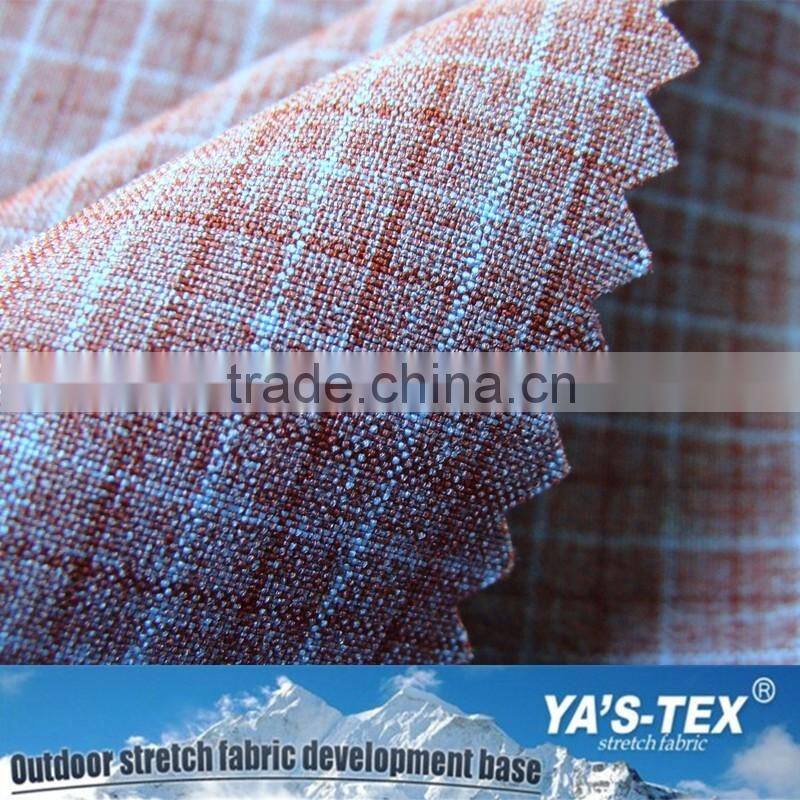 Check Design Yarn Dyed 100% Polyester Stretch Fabric