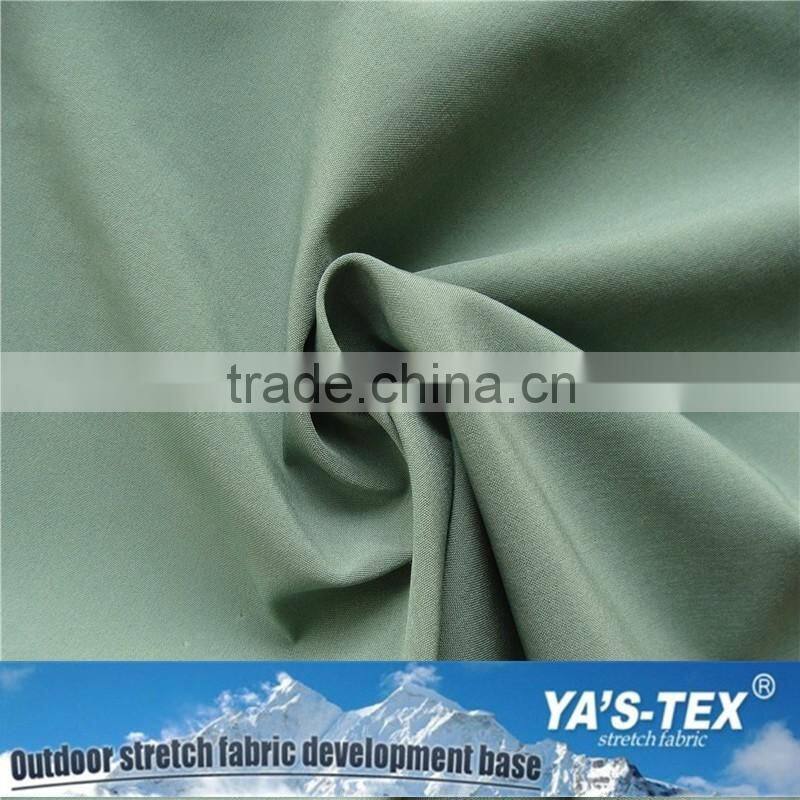 Green Dyed Stretch Woven PU Coated Polyester Bamboo Spandex Fabric