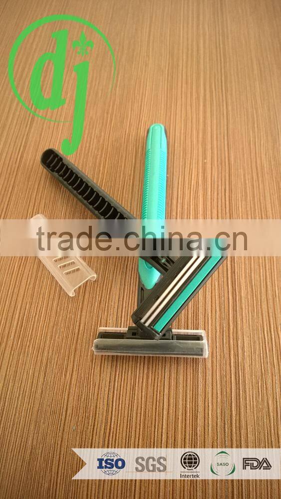 Wholesale Hot Sale shaving brush razor sets is hotel razor shaving set /lubricating strips