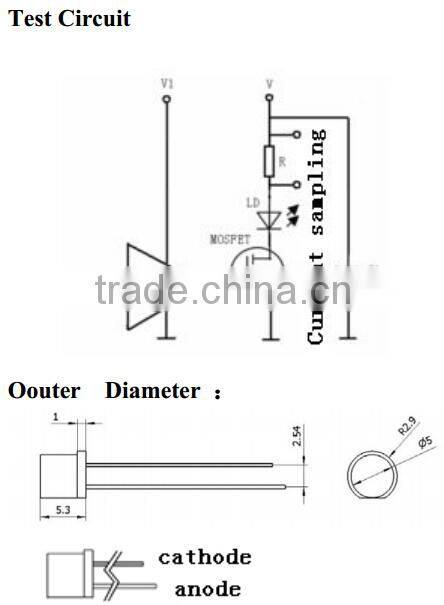 808nm 1w TO-5 portable diode laser 808
