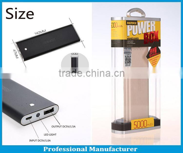 100% 5000mah Treval and USB charging power bank