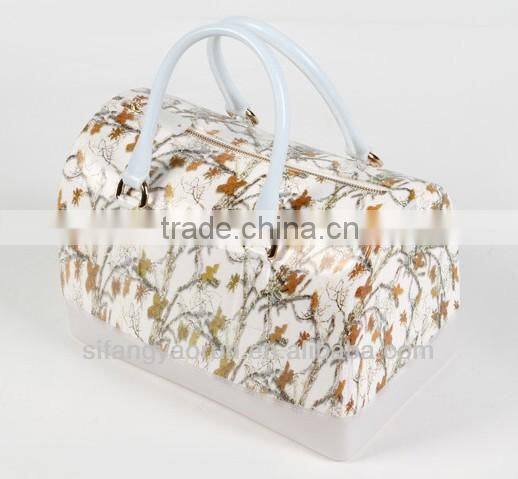 Latest fashionable flower bags/pvc handbags for lady