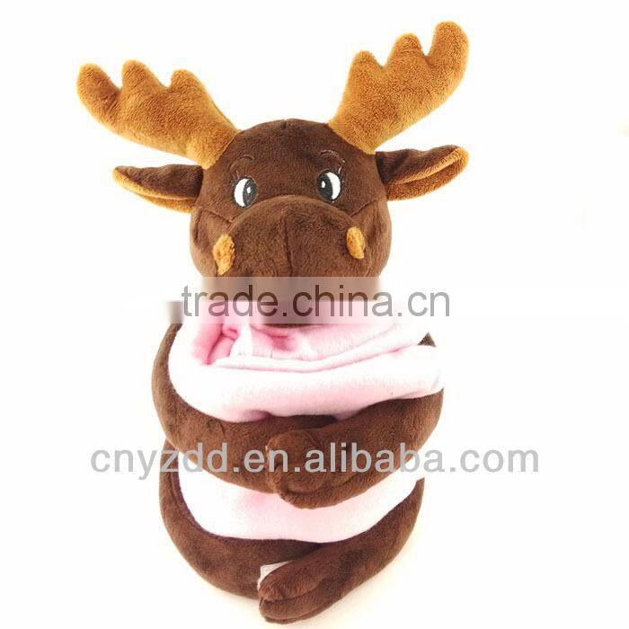 Fleece Blanket with Plush Toys/Plush Toys with Blanket