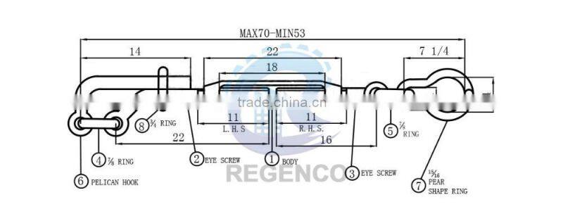 US Type Lashing Turnbuckle