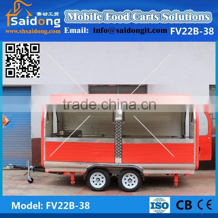 Newest design BBQ cart-kebab van-coffee cart trailer for sale coffee,snack food,crepe