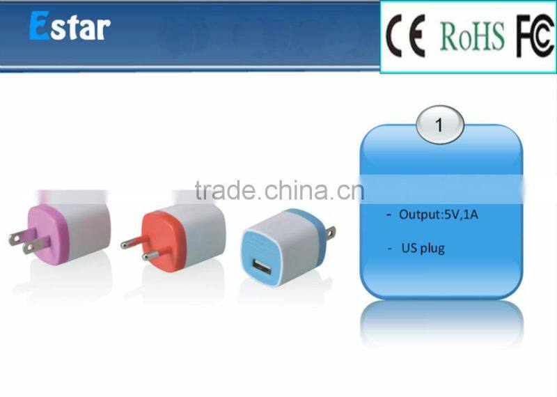 5v 1a universal travel adapter with usb charger