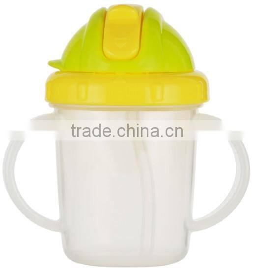 new product 2014 novel design water cup trainer,copo infantil handle plastic cups,drinking baby cups