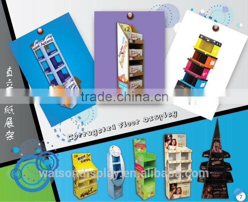 Exquisite Design CD Books Rack Corrugated White Cardboard Display on super markets book pharmacies retail display