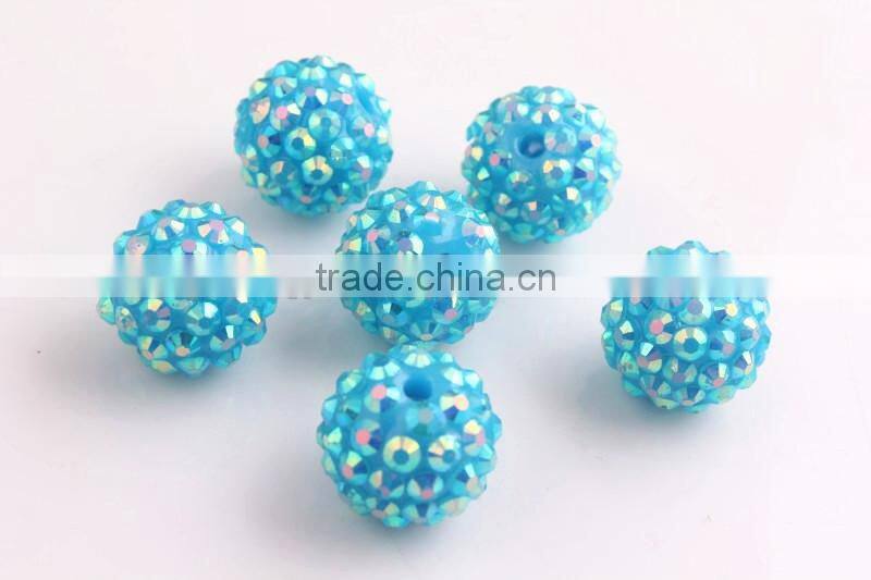 Pink AB Color Resin Rhinestone Ball Beads for Chunky Necklace Jewelry, Custom Design Accept Wholesales Cheap 10mm to 40mm