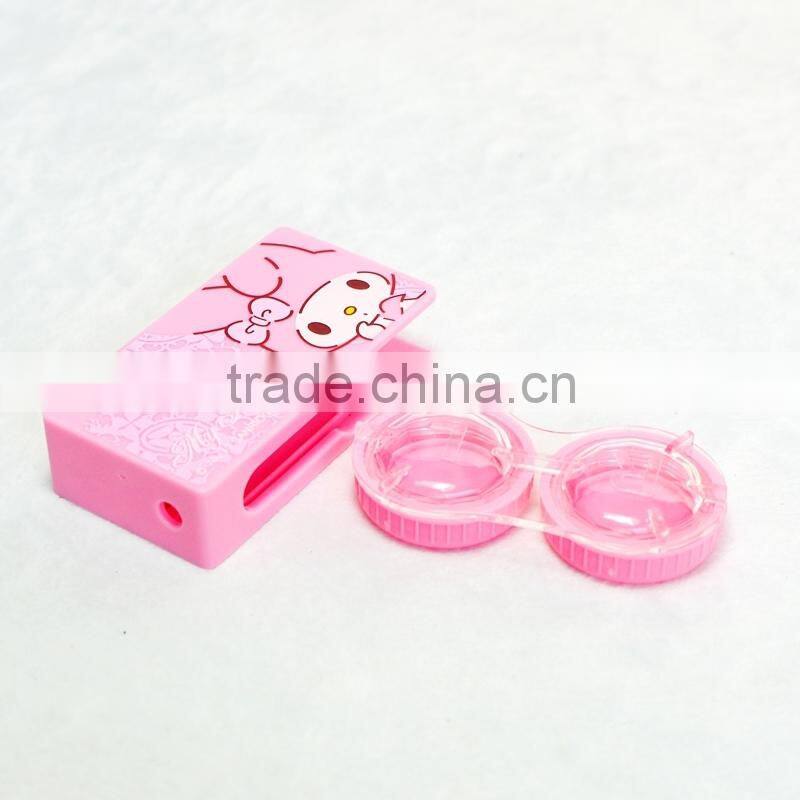 cute cartoon plastic double box glasses case eyewear case,storage box, display case