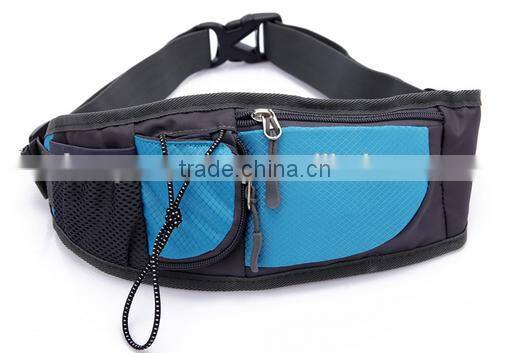 Fashion fanny pack waterproof nylon waist bag With Adjustable Strap and Bottle Holder