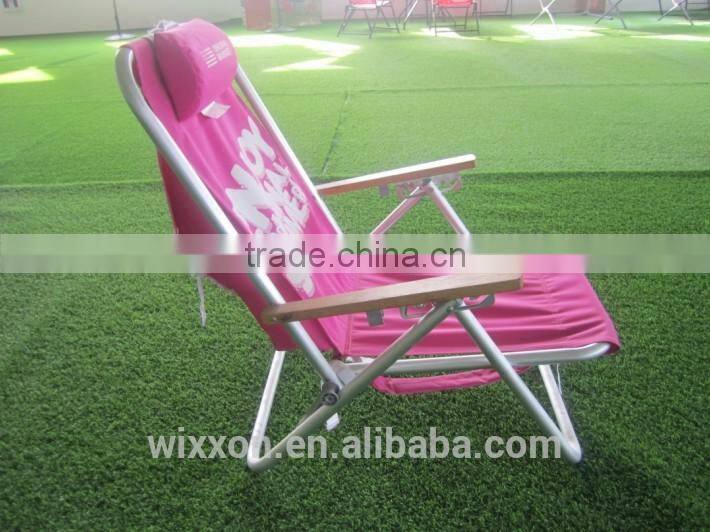 Popular Backpack Folding Reclining Wooden Handle Beach Chair