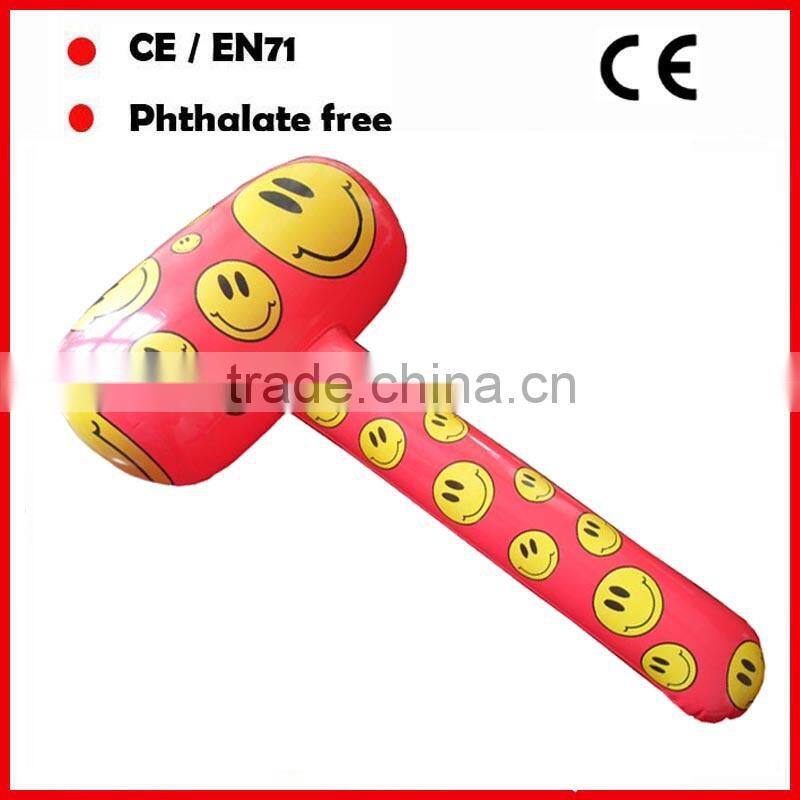 Phthalate free PVC inflatable red hammers with logo for promotion