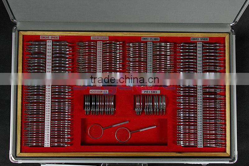 The Latest Top Quality Aluminium Case Metal 266 PCS 36.5 MM Trial Lens Set