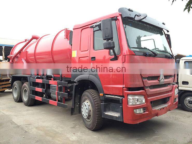 Howo16000 liter vaccum tank truck, 16 m3 sewage suction truck, sewer clean truck