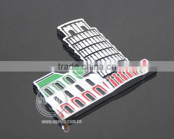 Italy Travel The Roman Colosseum Souvenirs And Leaning Tower of Pisa Tourist Promotion Custom Metal Fridge Magnet
