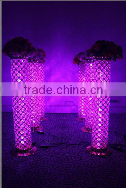 wedding LED pillar wedding crystal column wedding column decoration(MWS-002)