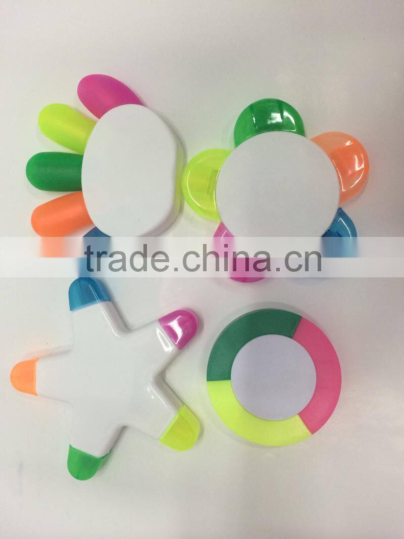 finger shaped multi colored highlighter pen