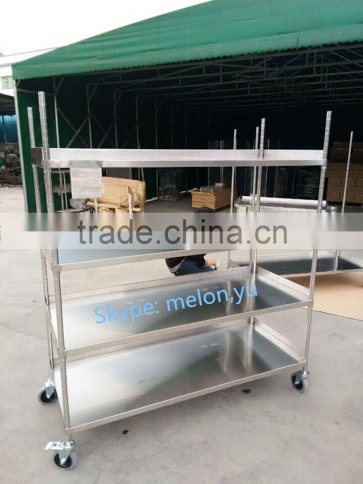 High Quality Stainless Steel Mobile Solid Shelving-12 years Professional Manufacturer&Very Competitive Price