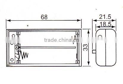 On/Off Switch 2 x AA cell(UM-3*2) Battery Case Holder with lead wire & cover