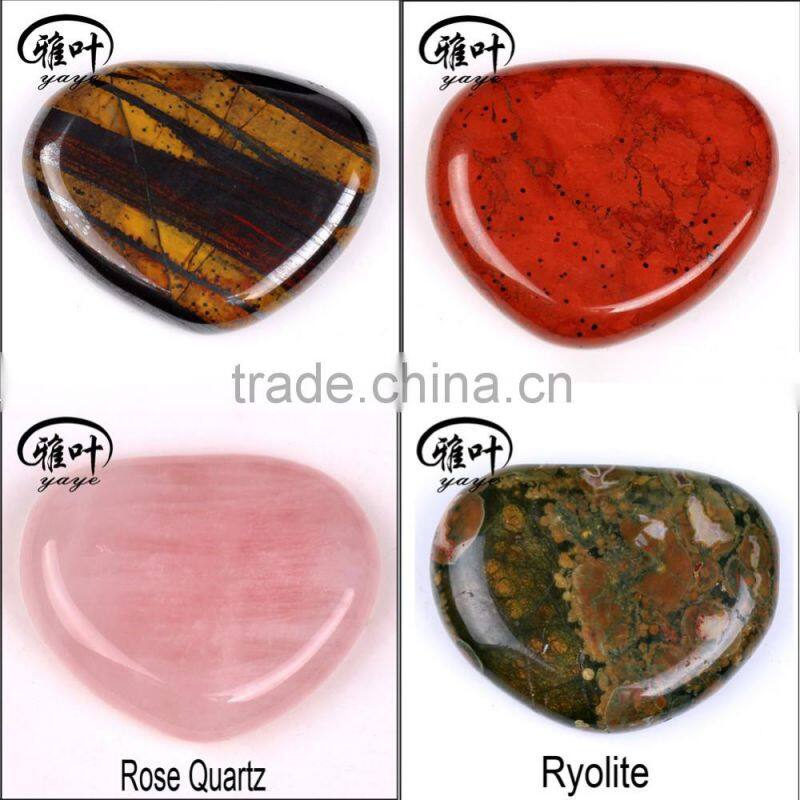 4 pcs Reiki Healing carving Oval shape reiki healing set gemstone