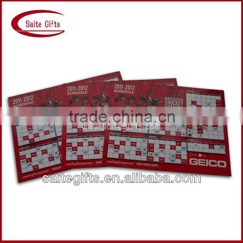 Customized promotional advertising schedule magnet