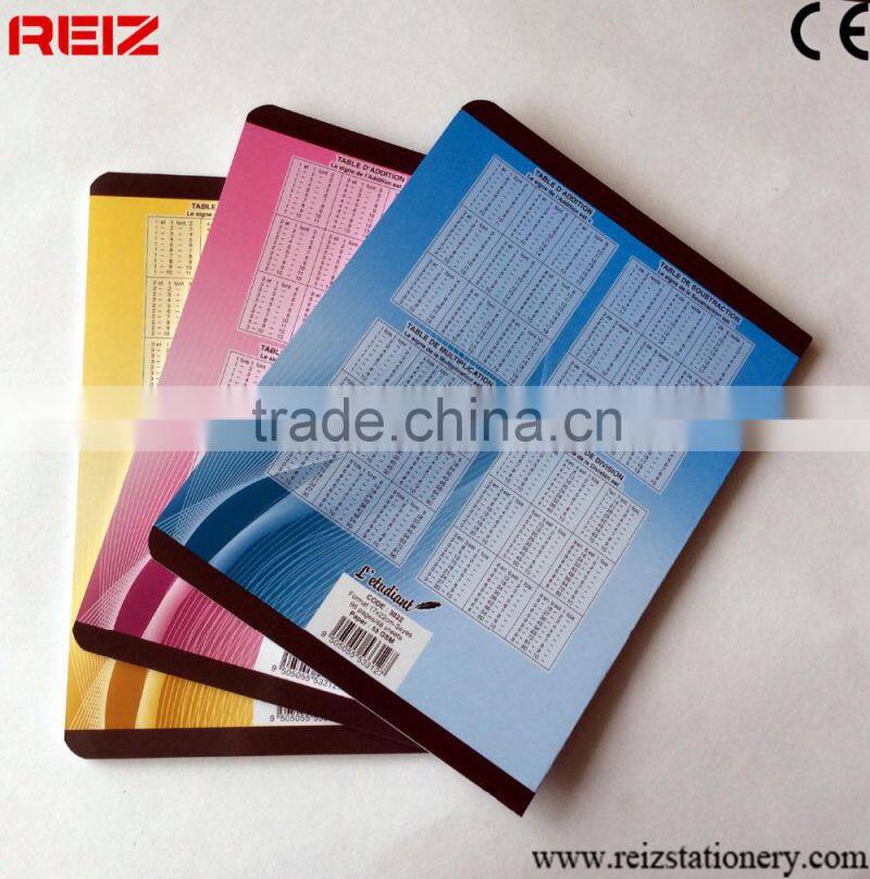 Seyes exercise book, french lines notebooks 17x22cm, 24pages