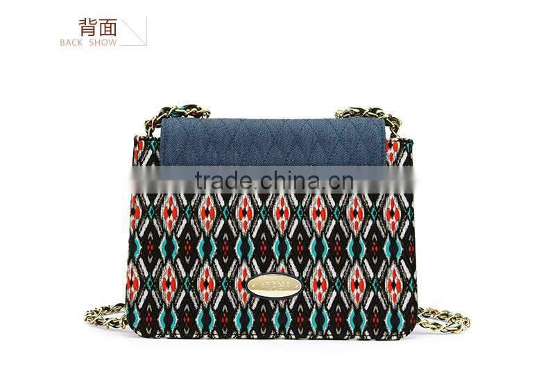 Wholesale fashion denim jeans women cross body bags / canvas shoulder bag