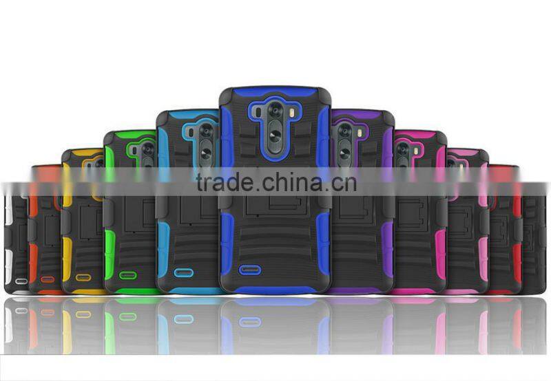 Rugged Hybrid Belt Holster Hard Case,shockproof case for LG G3 MINI