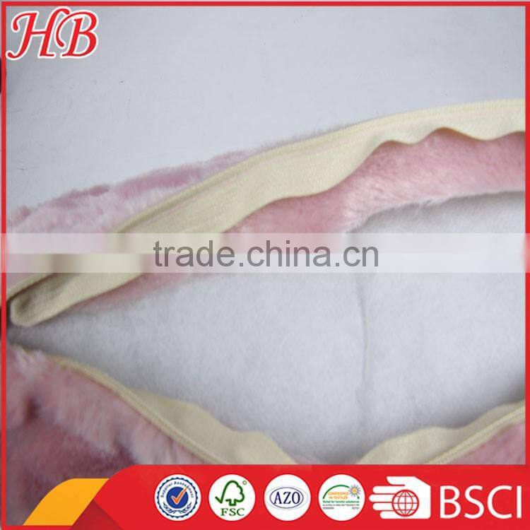 Blsck brushed PV fleece cushion, fashional PV fleece cushion with zipper, PV fleece cushion manufacturer