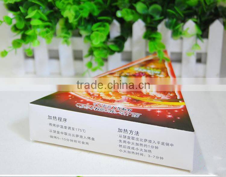triangle shape top delivery box custom printing pizza box