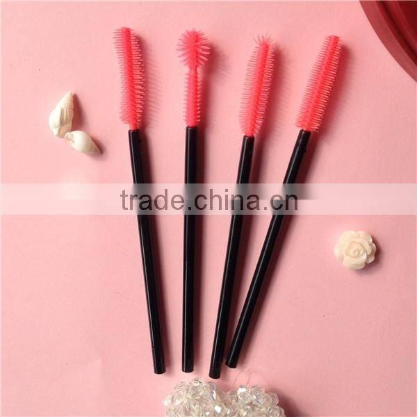BLUEFRAG Eyelash Brush One-Off Disposable Synthetic Fiber Mascara Applicator Wand Brush Pink Rose Red Black 7 Colors 50 Pcs