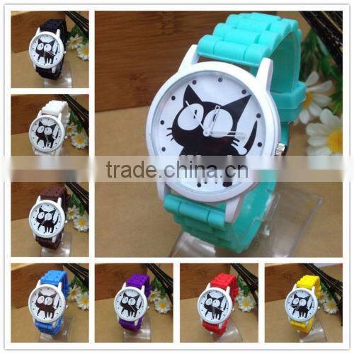 China factory cheap silicon rubber colorful watch