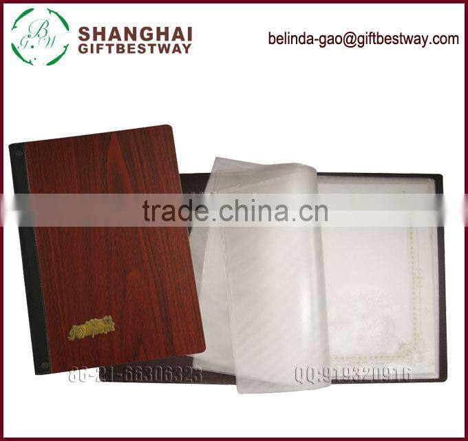 New promotional wholesale restaurant wood menu cover