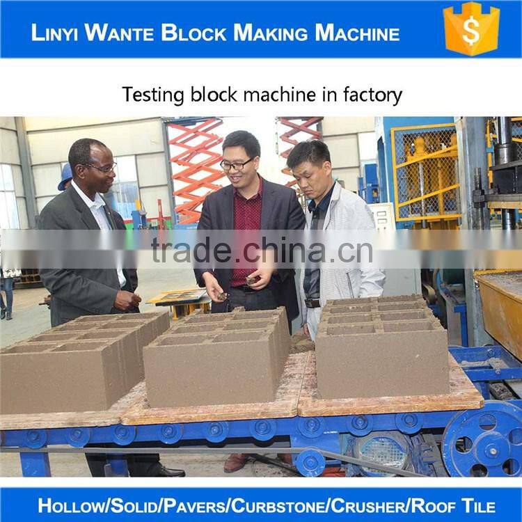 WANTE MACHINERY WANTE RBAND Fully Automatic Cement Block Making Machine QT6-15 for making hollow blocks