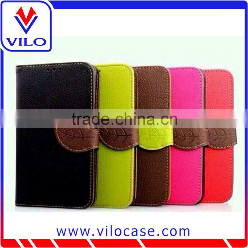 New arriving folio leather case with card slots for Samsung Galaxy S6