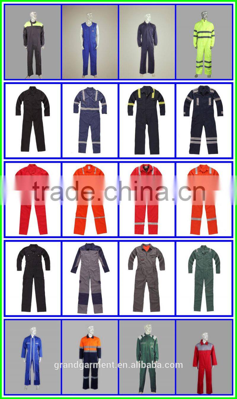 High visibility reflective Red Safety uniform coverall durable workwear