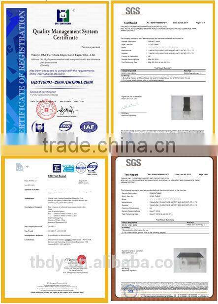 Black Painting Glass Center Table with MDF Frame