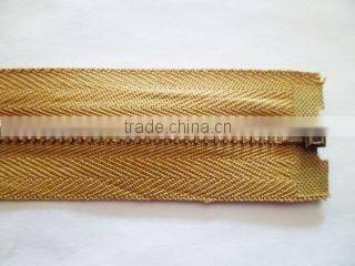 5# metal brass zipper antic-brass teeth zipper with anti-brass auto-lock slider jackert zipper