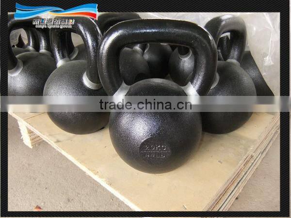 Powder coat cast iron kettlebell