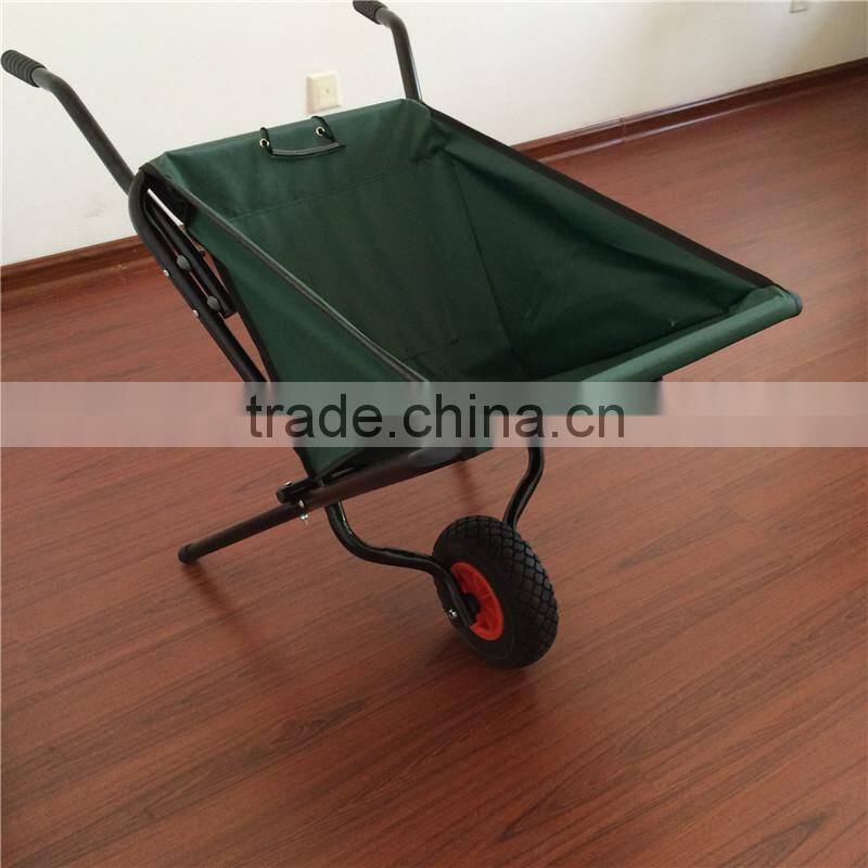 Folding Dump Garden Cart Outdoor Utility Lawn Wheelbarrow