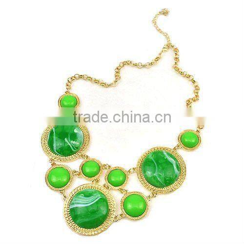Luxurious blue stone embedded choker necklace, gold tone necklace