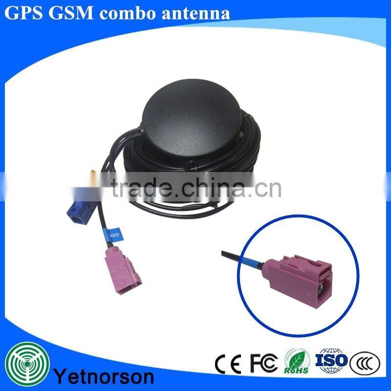 active combination 2-in-1 double waterproof GPS + GSM car antenna with FAKRA connector